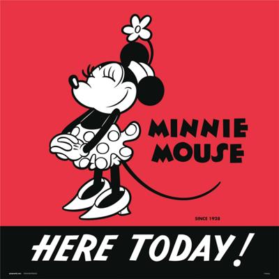 Kunstdruk Disney - Minnie 90 I 30x30cm Kunstdruk Disney - Minnie 90 I 30x30cm