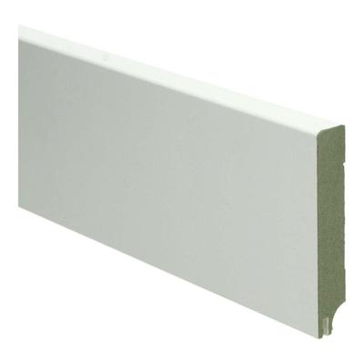 MDF Moderne plint 90x15 voorgelakt RAL9010 + uitsparing - lengte 240cm