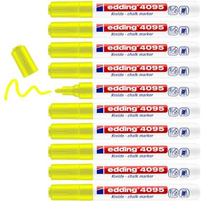 Krijtstift edding 4095 rond 2-3mm neon geel | 10 stuks Krijtstift edding 4095 rond 2-3mm neon geel | 10 stuks