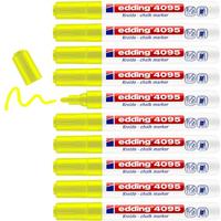 Krijtstift edding 4095 rond 2-3mm neon geel | 10 stuks - thumbnail