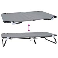 VidaXL Hondenbed lichtgrijs 90 x 55 x 18 cm staal - thumbnail