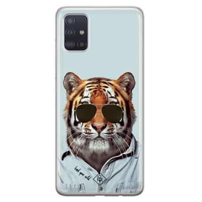 Samsung Galaxy A51 siliconen hoesje - Tijger wild Samsung Galaxy A51 siliconen hoesje - Tijger wild