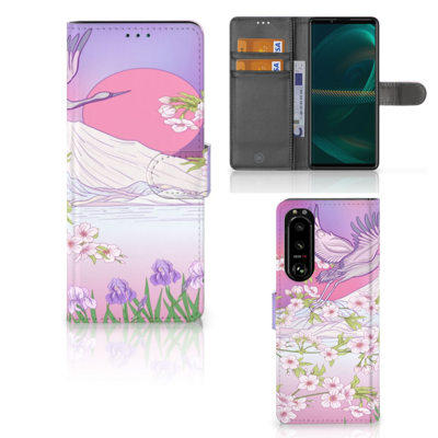 Sony Xperia 5III | Telefoonhoesje | Met pasjeshouder | Bird Flying