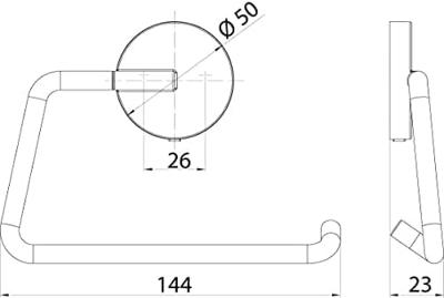 Emco Round Toiletrolhouder - zonder klep - zwart 430013300 Emco Round Toiletrolhouder - zonder klep - zwart 430013300