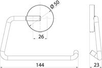 Emco Round Toiletrolhouder - zonder klep - zwart 430013300 - thumbnail