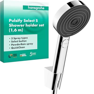 Hansgrohe Handdouche set Pulsify S Porter Set 105 3 Jets Met Doucheslang 160 cm Chroom