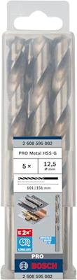 Bosch Accessories 2608595082 HSS Metaal-spiraalboor 12.5 mm Gezamenlijke lengte 151 mm Geslepen DIN 338 Cilinderschacht 5 stuk(s) Bosch Accessories 2608595082 HSS Metaal-spiraalboor 12.5 mm Gezamenlijke lengte 151 mm Geslepen DIN 338 Cilinderschacht 5 stuk(s)