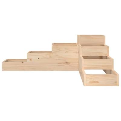 Plantenbak 4-laags 106x104,5x36 cm massief grenenhout - thumbnail