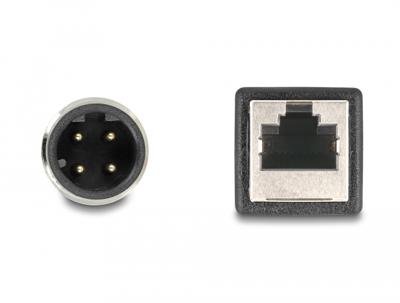 Delock 60067 RJ45 / M12 Netwerkadapter S/FTP 0.50 m Zwart 1 stuk(s) Delock 60067 RJ45 / M12 Netwerkadapter S/FTP 0.50 m Zwart 1 stuk(s)