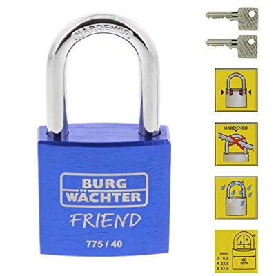 Burg Wächter 39441 Hangslot 40.00 mm Verschillend sluitend Blauw Sleutelslot