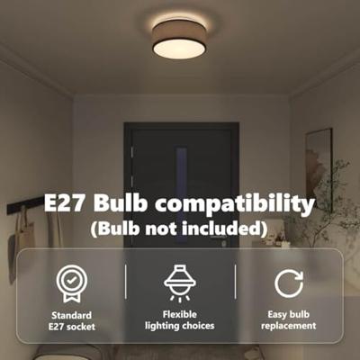 VidaXL Plafonnière met schijnwerpers zwart 30 x 30 x 13,5 cm stof