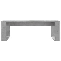 Salontafel 102x50x35 cm bewerkt hout betongrijs - thumbnail