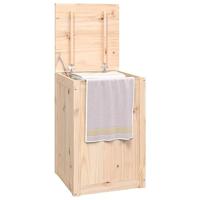 Wasmand 44x44x66 cm massief grenenhout - thumbnail