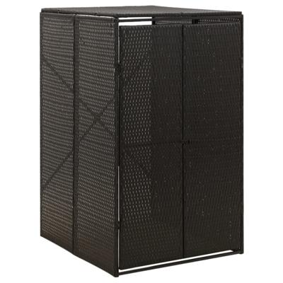 Containerberging enkel 70x80x117 cm poly rattan zwart