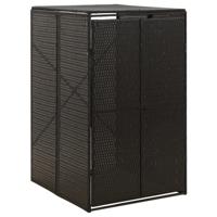 Containerberging enkel 70x80x117 cm poly rattan zwart - thumbnail