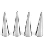 5 stuks Cone Roll mallen roestvrijstaal spiraal mondstuk croissants gebak room hoorn taart mal (kleine 8.8 x2x2cm) - thumbnail