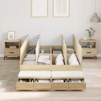 Opbergbedframe Sonoma Eiken 236.5 x 120 x 31.5 cm Bewerkt hout - thumbnail