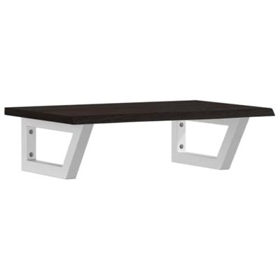 Badkamer wandschap staal en massief eikenhout