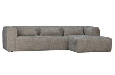 WOOOD Loungebank 'Bean' Rechts, Melange, kleur Travertin