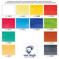 Van Gogh aquarelverf, pocket box met 12 halve napjes - thumbnail