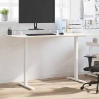 Zit-sta bureauframe (94-135)x60x(70-114) cm staal wit - thumbnail