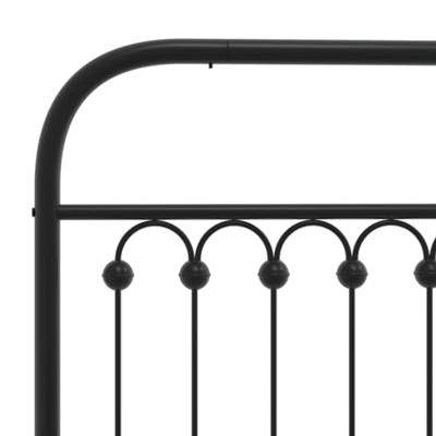 Bedframe met hoofdbord metaal zwart 90x190 cm Bedframe met hoofdbord metaal zwart 90x190 cm