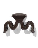 HEMA Haarklem 10cm swirl bruin - thumbnail
