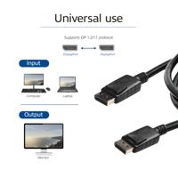 ACT AK3978 4K DisplayPort kabel | Male/Male | Power Pin 20 aangesloten | Zwart | 1 meter - thumbnail