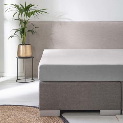 Luna Bedding 2-PACK: Luna Hoeslaken Blended Katoen Kleur: Zilver, 180 x 200 cm