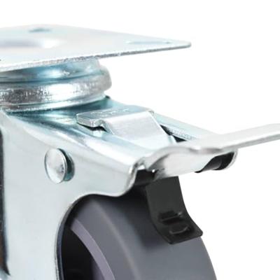 VidaXL Zwenkwielen met dubbele remmen 4 st 75 mm