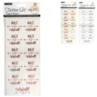 Tattoo set team bride 18 cm 3 assorti set van 11 | 24 stuks - thumbnail