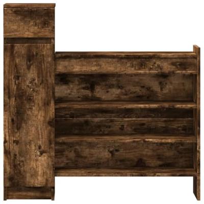 VidaXL Schoenenkast 100,5x28x100 cm bewerkt hout gerookt eikenkleurig VidaXL Schoenenkast 100,5x28x100 cm bewerkt hout gerookt eikenkleurig
