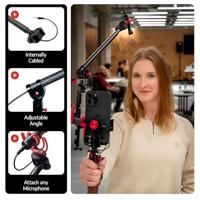 Zacuto MicroBOOM, 's werelds eerste intern bekabelde giekpaal op de camera voor directe interviews, lichtgewicht 6 oz, verstelbare lengte, accessoires voor het maken van films en contentmakers - thumbnail