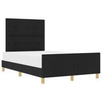 Bedframe met hoofdeinde Zwart 120 x 190 cm Stof - thumbnail