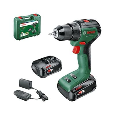 Bosch Groen UniversalDrill 18V-60 | Accuschroefboormachine met twee standen | 2 x 2.0 Ah accu + lader 06039D7002 - thumbnail