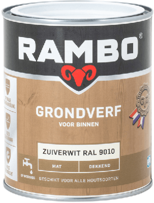 Grondverf binnen wit 0,75l Rambo - Rambo
