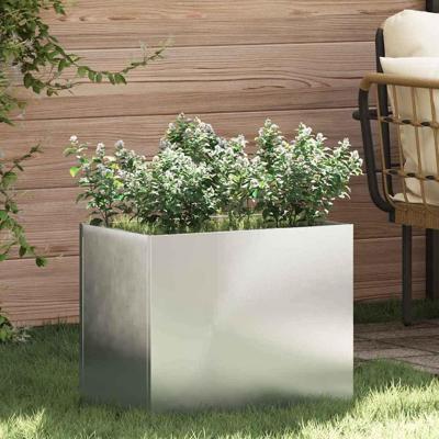 VidaXL Tuin bloempot gegalvaniseerd staal 50 x 32 x 40 cm