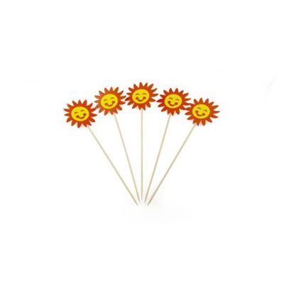 Zon op prikker 190mm 100 stuks Zon op prikker 190mm 100 stuks