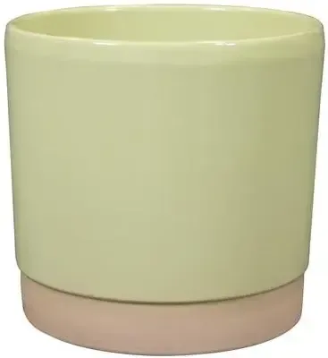 TS Collection bloempot saske keramiek 16x15cm pastelgroen