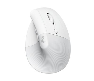 Logitech Lift Vertical Ergonomic Mouse Ergonomische muis Bluetooth, Radiografisch Optisch Wit 6 Toetsen 4000 dpi Ergonomisch