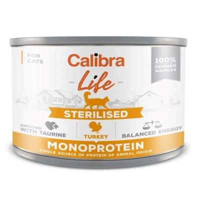 Calibra Life Cat Adult Sterilised Monoprotein Kalkoen natvoer kat 6x200gr