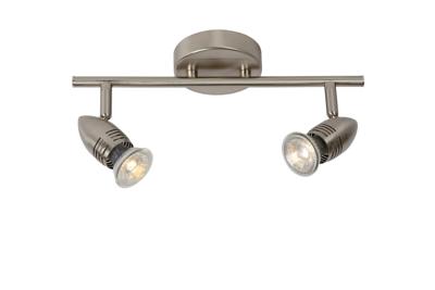 Lucide CARO-LED - Plafondspot - LED - GU10 - 2x5W 2700K - Mat chroom Lucide CARO-LED - Plafondspot - LED - GU10 - 2x5W 2700K - Mat chroom