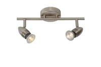 Lucide CARO-LED - Plafondspot - LED - GU10 - 2x5W 2700K - Mat chroom - thumbnail