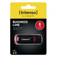 Intenso Business Line USB-stick 8 GB Zwart, Rood 3511460 USB-A 2.0 - thumbnail