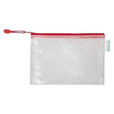 Opbergtas Tarifold met rits 235x165mm PVC rood | 8 stuks