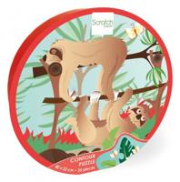 Scratch Legpuzzel Luiaard Junior 30 X 21cm Karton 35-delig - thumbnail