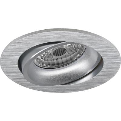 Kantelbare Inbouwspot GU10 - Rond Zilver Aluminium - Ø82mm