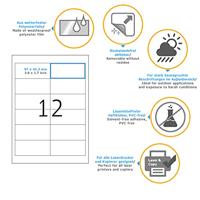 Etiket HERMA 4574 97X42.3mm folie wit 240 etiketten - thumbnail