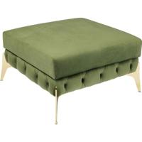 Kare Hocker Belissima Velvet Green 80cm - thumbnail
