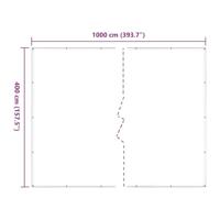 VidaXL Doorzichtig zeildoek met zeilringen 4x10 m polyethyleen - thumbnail
